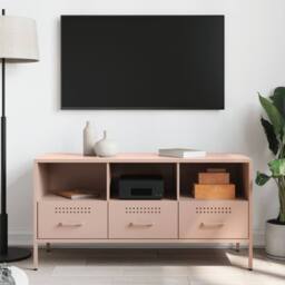 Berkfield Home TV Cabinet Pink 100.5x39x50.5 cm Steel