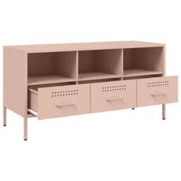 Berkfield Home TV Cabinet Pink 100.5x39x50.5 cm Steel - thumbnail 9