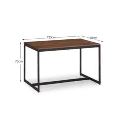 Cheshire Premium Rivoli 120cm Dining Table - Walnut - thumbnail 3