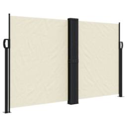 Berkfield Home Retractable Side Awning Cream 140x1200 cm - thumbnail 2