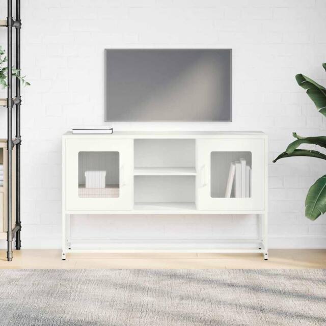 Berkfield Home TV Cabinet White 100.5x39x60.5 cm Steel - image 1