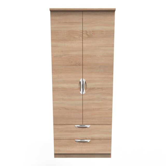 Ready Assembled 2 U Holborn 2 Door 2 Drawer Wardrobe (Ready Assembled) in Light Oak - image 1