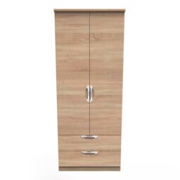 Ready Assembled 2 U Holborn 2 Door 2 Drawer Wardrobe (Ready Assembled) in Light Oak - thumbnail 1
