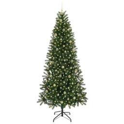 Berkfield Home Artificial Christmas Tree with 300 LEDs Green 240 cm PE & PVC - thumbnail 3