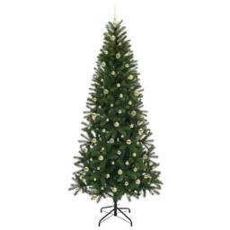 Berkfield Home Artificial Christmas Tree with 300 LEDs Green 240 cm PE & PVC - thumbnail 4