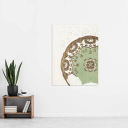 "Artery8 Vintage Japanese Plate Design Kitchen Wall Art Print Noritake in Green - Size: W12"" x H16""" - thumbnail 4