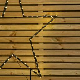 Samuel Alexander 90cm Dewdrop Metal Christmas Star with Garden Stake & Warm White LEDs in Black - thumbnail 5
