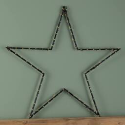 Samuel Alexander 90cm Dewdrop Metal Christmas Star with Garden Stake & Warm White LEDs in Black - thumbnail 4