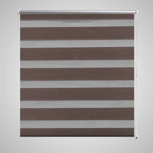 Berkfield Home Zebra Blind 50 x 100 cm Coffee in Brown - image 1