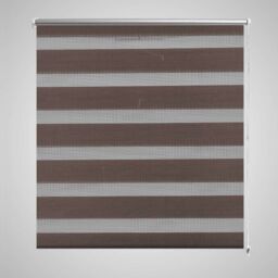 Berkfield Home Zebra Blind 50 x 100 cm Coffee in Brown - thumbnail 1