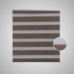 Berkfield Home Zebra Blind 50 x 100 cm Coffee in Brown - thumbnail 3