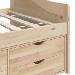 Berkfield Home 3-Seater Day Bed with Drawers Solid Pinewood 90x200 cm in Light Tan - thumbnail 8