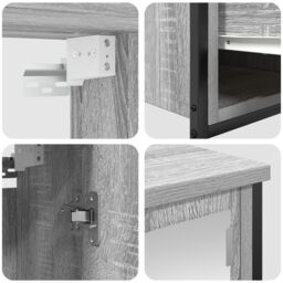 Berkfield Home 5-Piece Bathroom Furniture Set in Grey Sonoma Engineered Wood - thumbnail 9