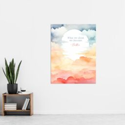 "Artery8 Wall Art Print What We Think We Become Buddhist Mindfulness Sun Clouds Poster in Orange - Size: W24"" x H32""" - thumbnail 4