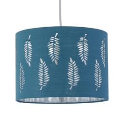 First Choice Lighting Fern - Teal Cut Out 25cm Pendant Lightshade