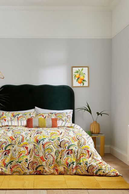 Helena Springfield 'Penny' Cotton Duvet Cover Set in Orange - Size: Super King - image 1