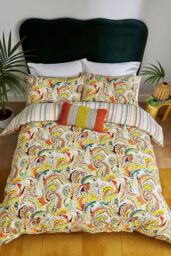Helena Springfield 'Penny' Cotton Duvet Cover Set in Orange - Size: Super King - thumbnail 3