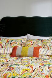 Helena Springfield 'Penny' Cotton Duvet Cover Set in Orange - Size: Super King - thumbnail 2