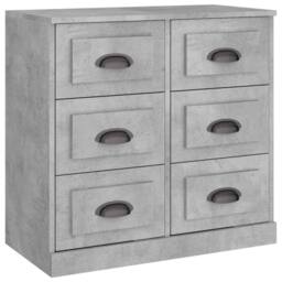 Berkfield Home Sideboard Concrete Grey 70x35.5x67.5 cm Engineered Wood - thumbnail 1
