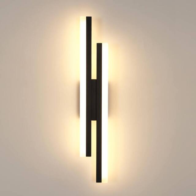 COMELY Indoor Wall Lights, 16W Wall Lights Modern for Living Room, 40cm in Black - image 1