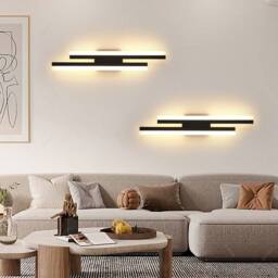 COMELY Indoor Wall Lights, 16W Wall Lights Modern for Living Room, 40cm in Black - thumbnail 6