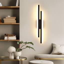 COMELY Indoor Wall Lights, 16W Wall Lights Modern for Living Room, 40cm in Black - thumbnail 2