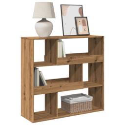 Berkfield Home Book Cabinet/Room Divider Artisian Oak 100x33x94.5 cm in Brown - thumbnail 3