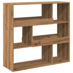 Berkfield Home Book Cabinet/Room Divider Artisian Oak 100x33x94.5 cm in Brown - thumbnail 6