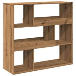 Berkfield Home Book Cabinet/Room Divider Artisian Oak 100x33x94.5 cm in Brown - thumbnail 2
