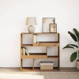 Berkfield Home Book Cabinet/Room Divider Artisian Oak 100x33x94.5 cm in Brown - thumbnail 1