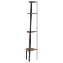 Berkfield Home Practical 4-Tier Corner Shelf Dark Brown & Black 45.5x31.5x150 cm - thumbnail 4