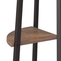 Berkfield Home Practical 4-Tier Corner Shelf Dark Brown & Black 45.5x31.5x150 cm - thumbnail 7