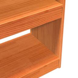 Berkfield Home Beautiful Book Cabinet/Room Divider 100x30x199.5 cm Solid Wood Pine in Brown - thumbnail 8