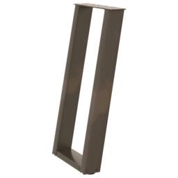 Berkfield Home Console Table Legs U-Shaped 2 pcs Natural Steel 38x(72-73) cm Steel in Brown - thumbnail 4