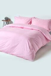 Homescapes Egyptian Cotton Flat Sheet 200 Thread Count in Pink - Size: Double Flat - thumbnail 4