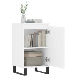 Berkfield Home Sideboards 2 pcs White 40x35x70 cm Engineered Wood in Black - Size: 40 x 35 x 70 cm - thumbnail 4