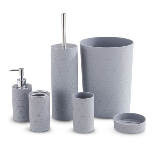 LIVIVO Stylish Modern 6-Piece Bathroom Set in Grey - image 1