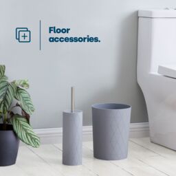 LIVIVO Stylish Modern 6-Piece Bathroom Set in Grey - thumbnail 3