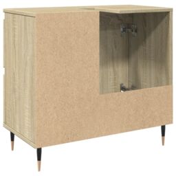 Berkfield Home Bathroom Sink Cabinet Sonoma Oak 65x33x60 cm Engineered Wood in Brown - Size: 65 x 33 x 60 cm - thumbnail 5