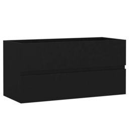 Berkfield Home Sink Cabinet Black 90x38.5x45 cm Engineered Wood - thumbnail 2