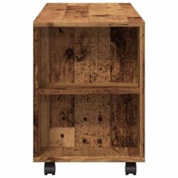 Berkfield Home TV Cabinet with Wheels Old Wood 102x34.5x43 cm Engineered Wood in Brown - thumbnail 6
