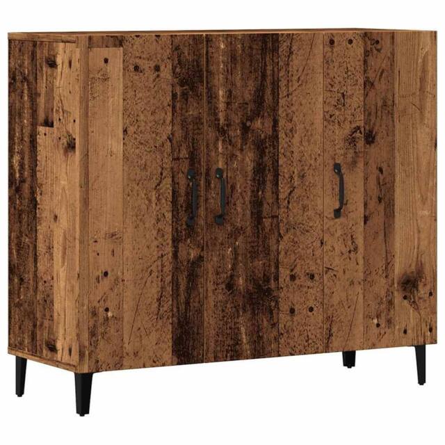 Berkfield Home Sideboard Old Wood 90x34x80 cm Engineered Wood in Brown - Size: 90 x 34 x 80 cm - image 1