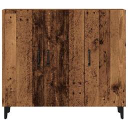 Berkfield Home Sideboard Old Wood 90x34x80 cm Engineered Wood in Brown - Size: 90 x 34 x 80 cm - thumbnail 5
