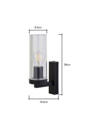 BHS Lighting Carlton Up or Down Outdoor Wall Light in Black - thumbnail 5