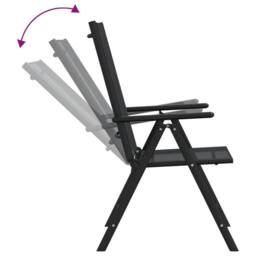 Berkfield Home 7 Piece Garden Dining Set Black Aluminium - thumbnail 7