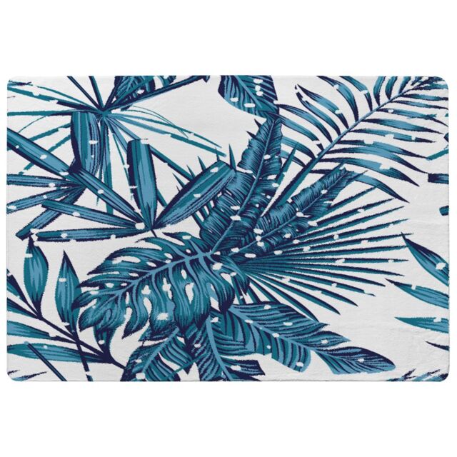 Benjamin Tate Design Snow Tropical Leaves Designer Rug in Natural - Size: Large - image 1