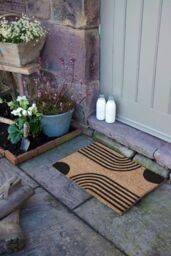 Artsy Mats Simple Abstract Lines Doormat in Grey - Size: 40 cm x 60 cm - thumbnail 1