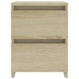 Berkfield Home Bedside Cabinets 2 pcs Sonoma Oak 30x30x40 cm Engineered Wood in Light Tan - Size: 30 x 30 x 40 cm - thumbnail 5
