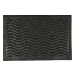 Nicola Spring Heavy Duty Door Mats - 60 x 40cm - Black Waves - Set of 2 - Size: 40 cm x 60 cm - thumbnail 5