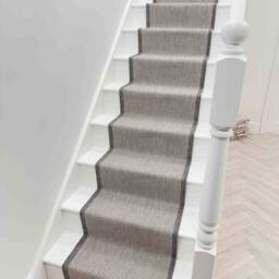 runrug Stair Runner Carpet - Reversible & Durable, 2mm - 'Illusion' in Grey - Size: 60 cm x 720 cm - thumbnail 6